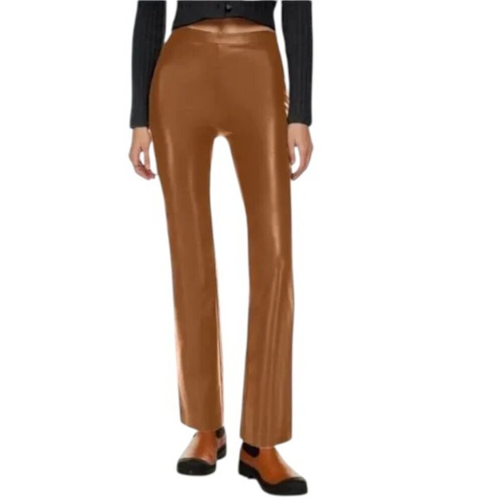 Aritzia Wilfred Free Flora Vegan Leather Bootcut In Cognac Size XS
